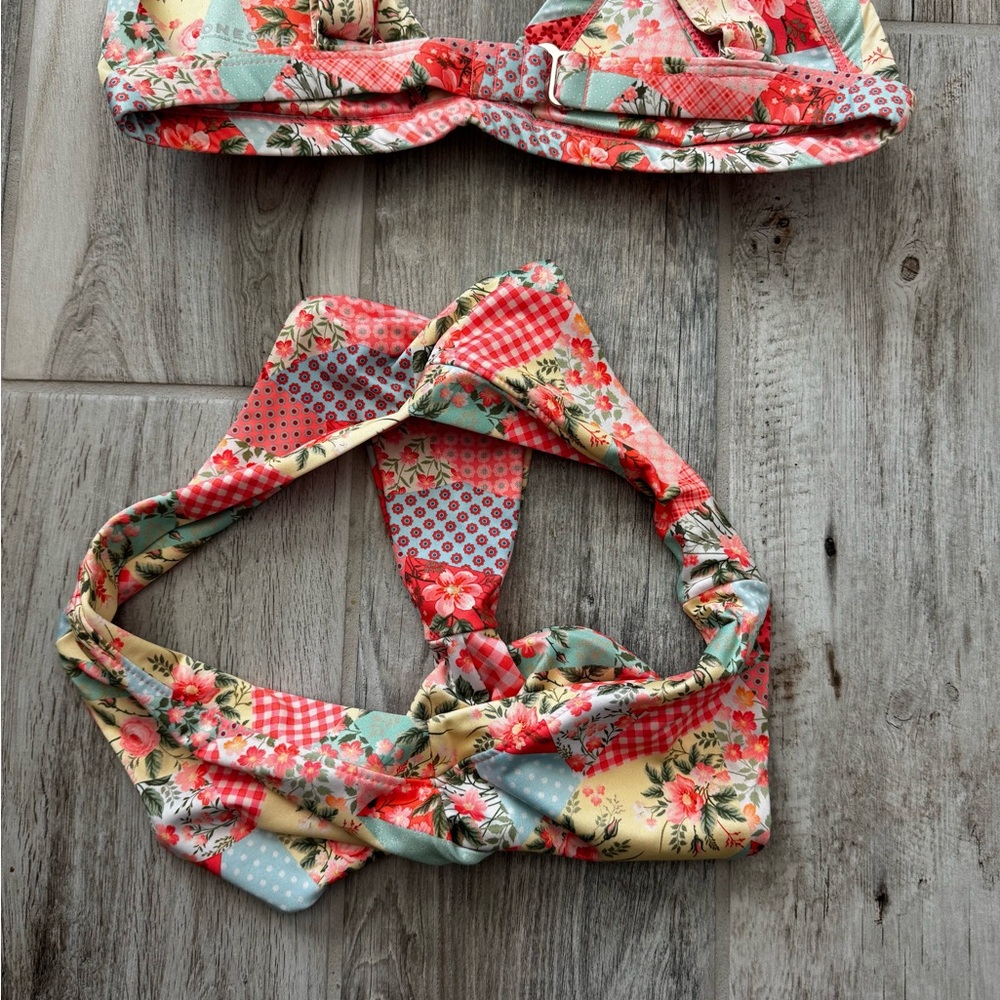 Oneoneswim Patchwork Bikini Medium New Without Ta… - image 6